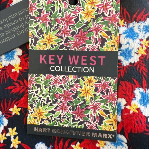 NWT - Hart Schaffner Marx Key West Collection Floral Button-Up Shirt - Size - L - Picture 7 of 12